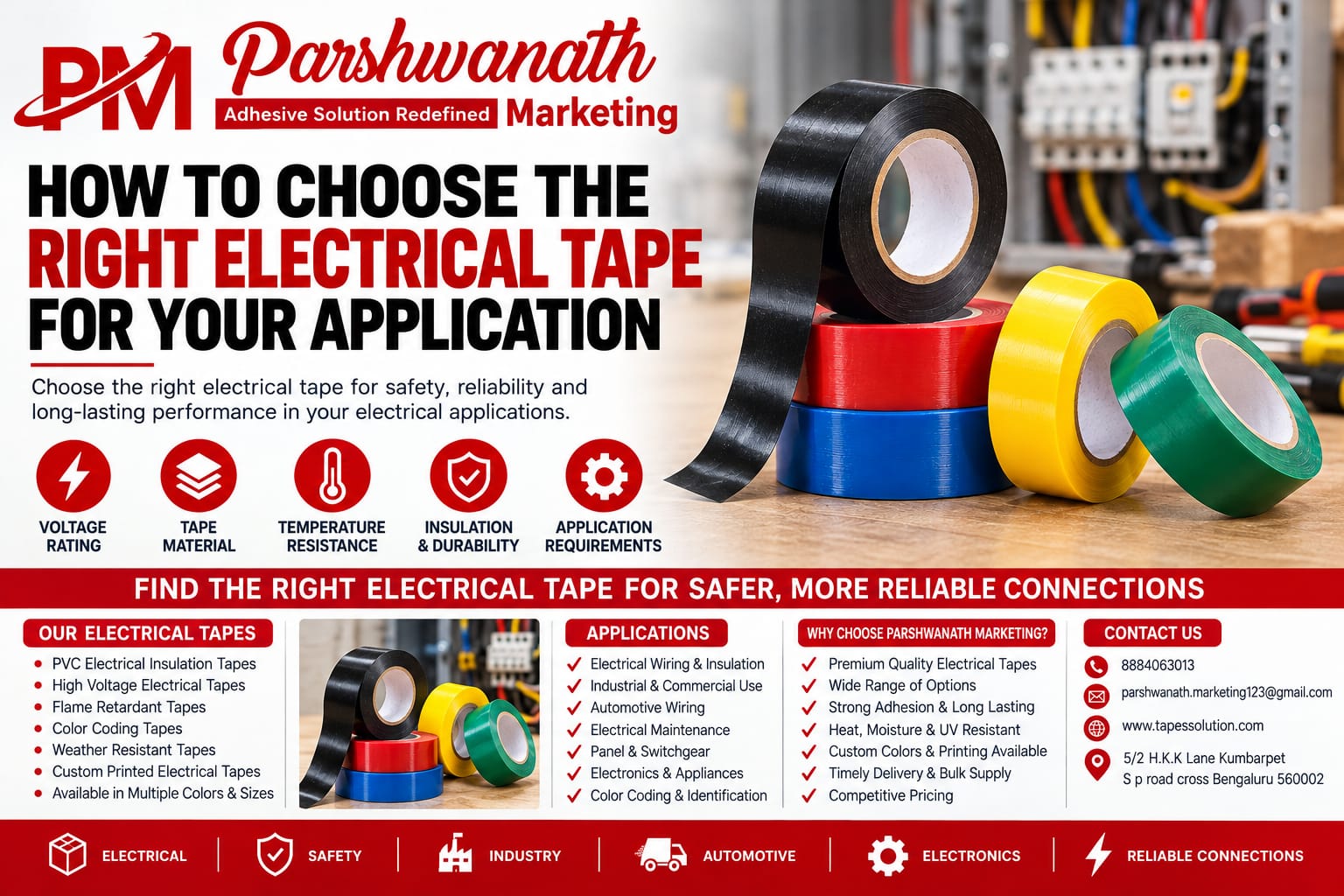 How to Choose the Right Electrical Tape  In Bangalore