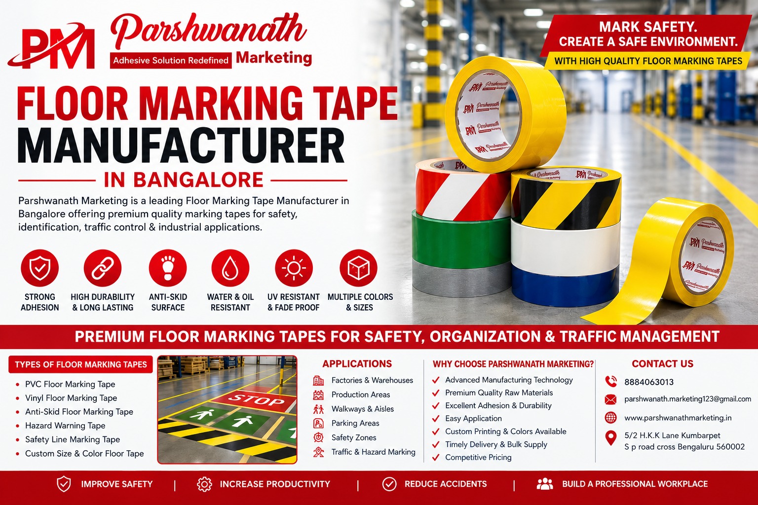 Floor Marking Tape Manufacturer in Bangalore