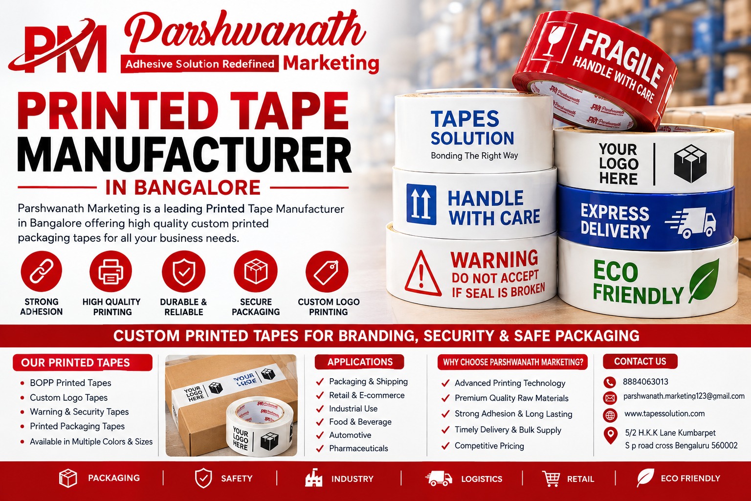 Printed Tape Manufacturer in Bangalore