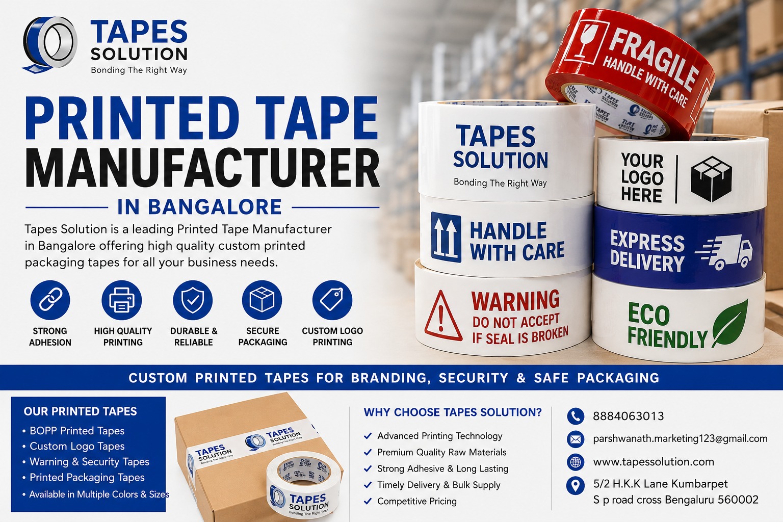 Printed Tape Manufacturer in Bangalore